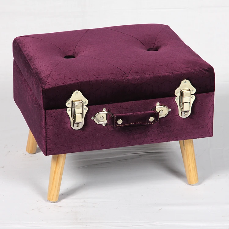 4 Legged Wooden Suitcase Ottoman Decorative Foot Stool Buy Bed