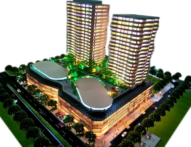 
high rise commercial plaza building architectural model for sale 