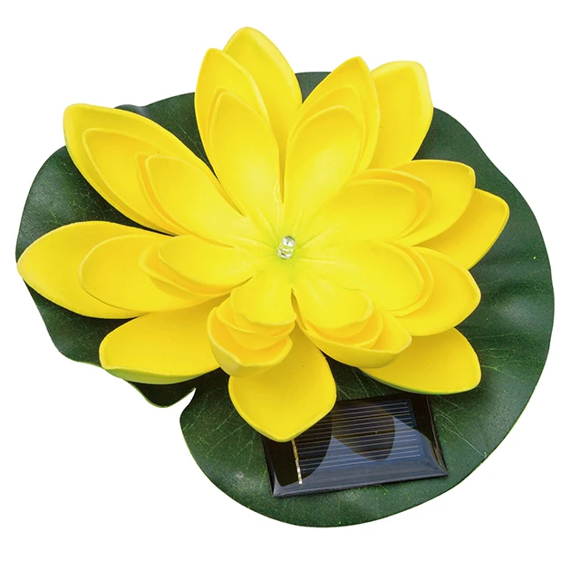 Solar Garden Lighting colorful waterproof Outdoor Pool Solar Powered LED Landscape lotus Flower Light