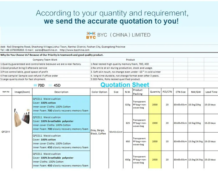 BYC Office Chair Cushion Memory Foam Lumbar Back Chair Cushion.jpg