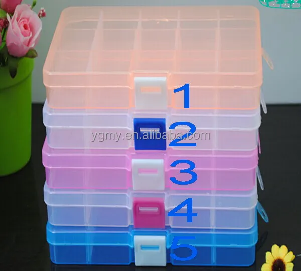 

15 Compartment Plastic Clear Storage Box