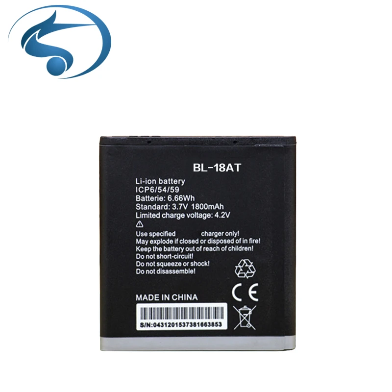 

Factory wholesale full capacity mobile phone battery gb t18287 for tecno bl - 18AT battery 1800mah, Black