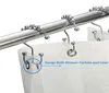 Stainless Steel Rustproof Metal Double Glide Shower Hooks Rings for Bathroom,Decorative Shower Curtain Hooks