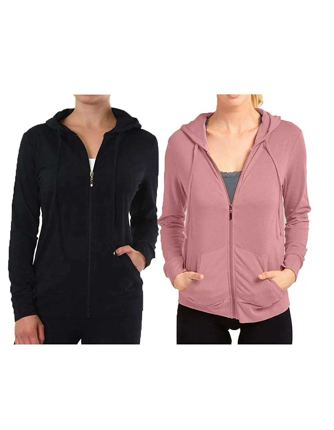 cotton zip up jacket women's