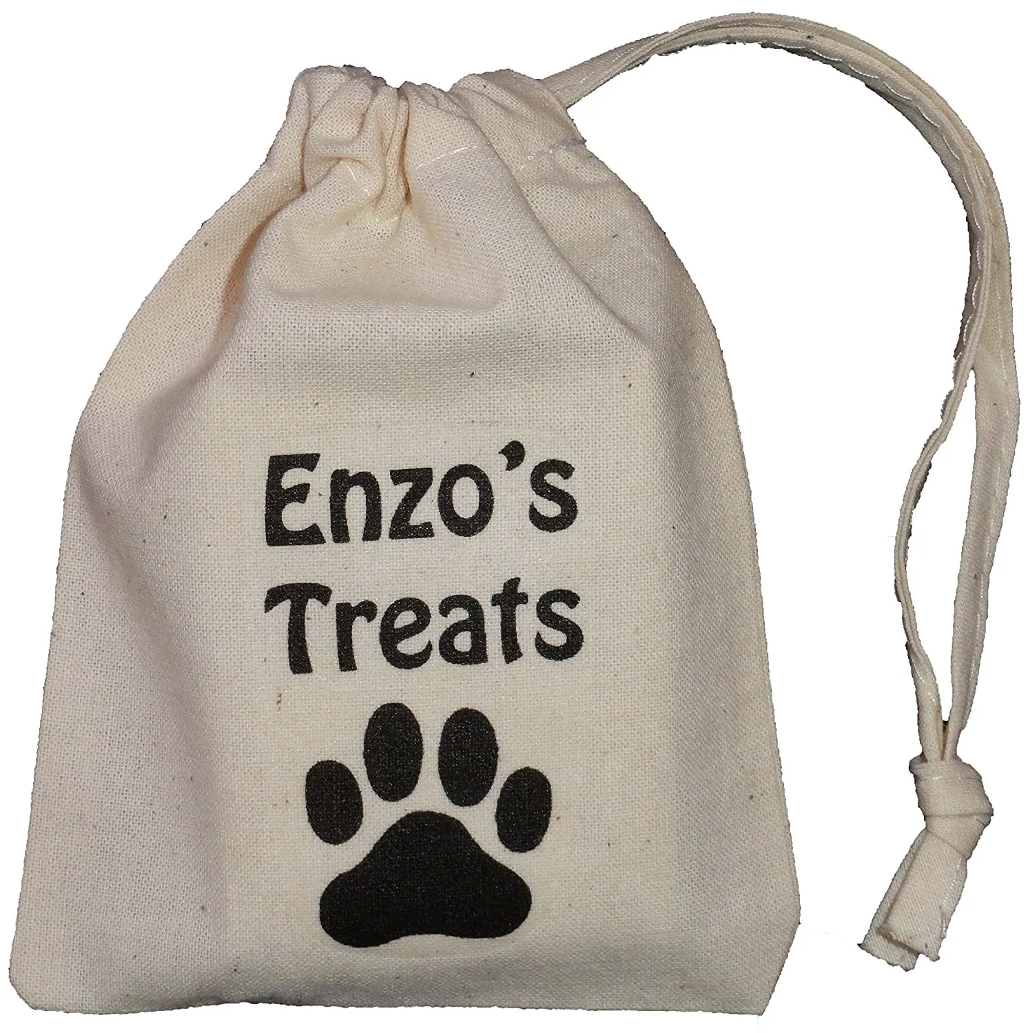 DOG TREAT BAG SMALL COTTON DRAWSTRING BAG Supplied empty PERSONALISED