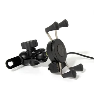 Motorcycle USB Mains Adaptor Charger Rearview Mirror