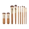 GUJHUI multi-function brush professional field brush 9pcs bamboo handle makeup brush set