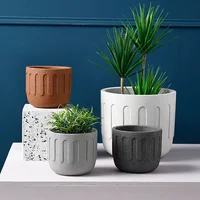 

Flower Pot Modern Custom Indoor Fiberglass Concrete Home Big Flower Pot