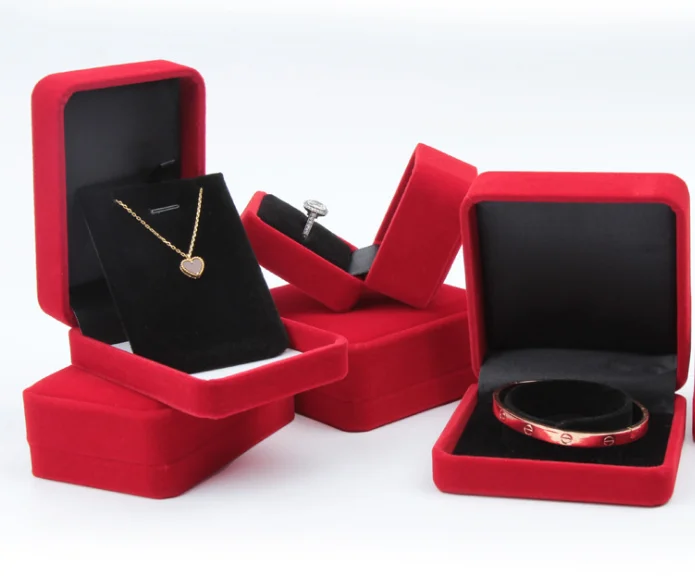 

Promotional case with logo print velvet Jewellery Box Fashion box, Pantone