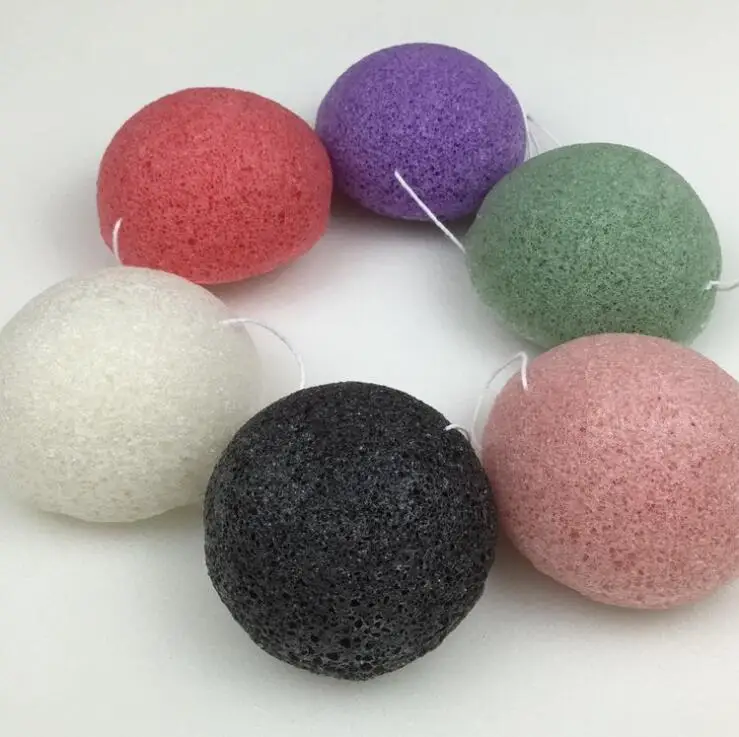 

Y936 6 Colors Natural Konjac Facial Puff Face Cleanse Washing Sponge Exfoliator Cleansing Sponge Puff Facial Cleanser