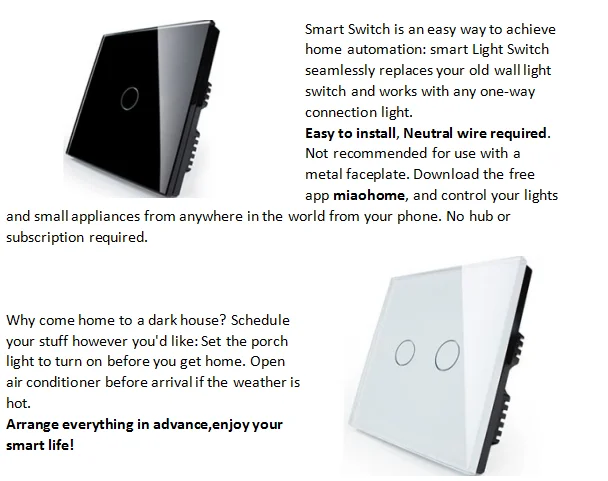 Smart Home Switch Solution Wireless Smart Switch Smart Wifi