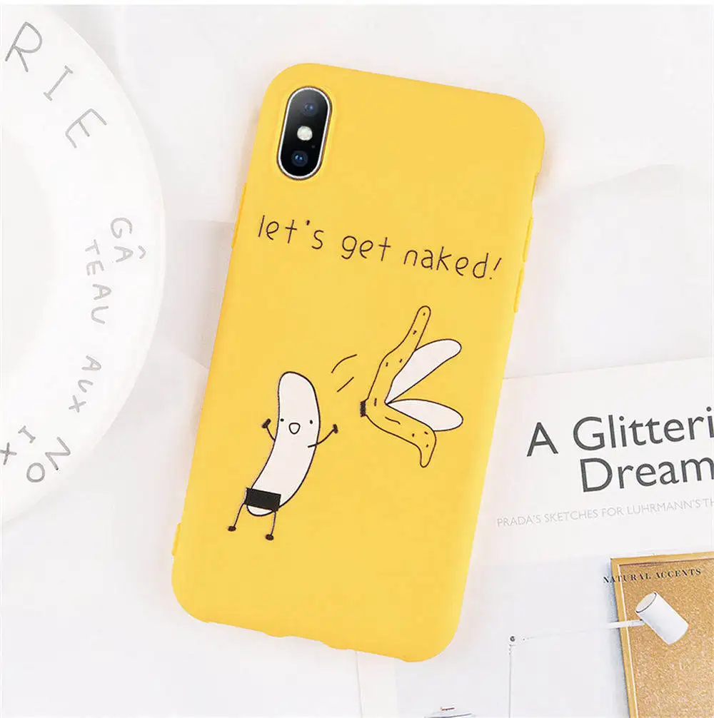 Cartoon Finger Funny Banana Case For Iphone X 7 8 Xr Xs Max Animals For  Iphone 6 6s Plus 5s Se Cases Soft Tpu Back Cover - Buy High Quality Case  Phone