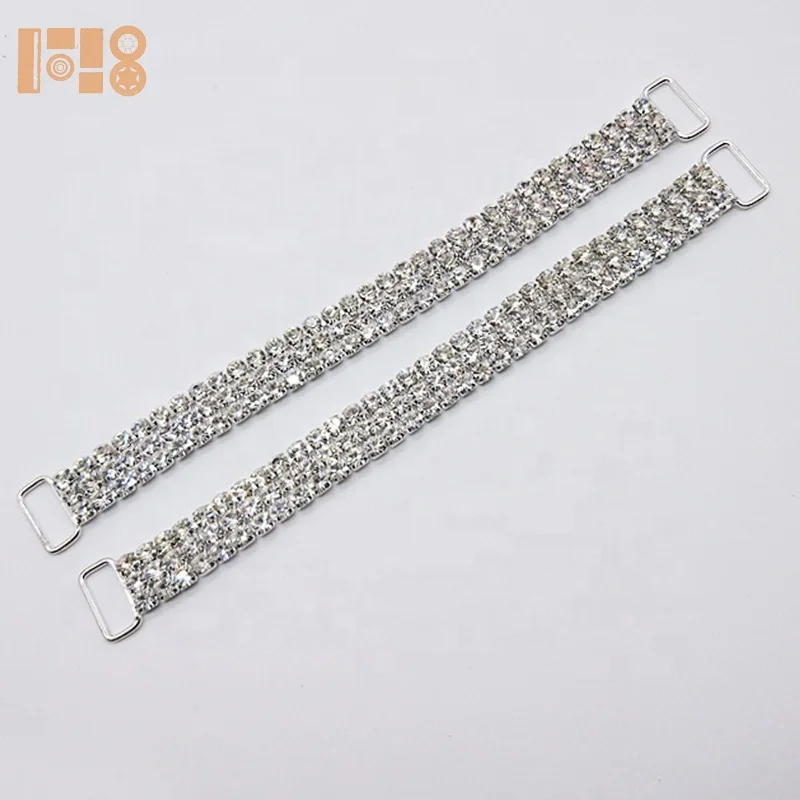 

3 Rows Crystal Rhinestone Bikini Connectors/swimwear bikini connector