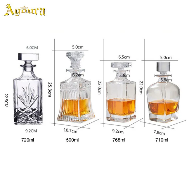 Wholesale Bulk Wine Crystal Whiskey Decanter Glass Bottle Decanter ...