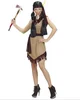 Ladies Indian Woman Costume Small UK 8-10 for Wild West Cowboy Fancy Dress BP3843