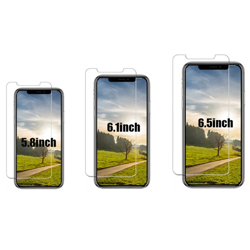 9h Clear Tempered Glass Screen Protector 3 Pack For Iphone X Xr Xs Max