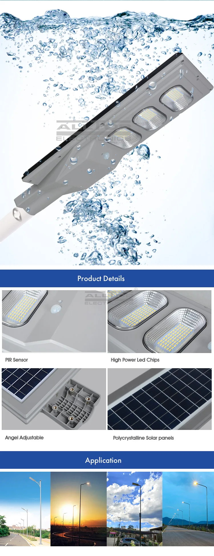 ALLTOP High quality ip65 installation remote control 30w 60w 90w 120w 150w integrated all in one led solar street light