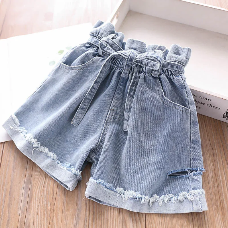 

fashion girl jeans shorts for baby girl shorts denim solid girl pants boutiques children clothes wholesale lots ZA530, N/a