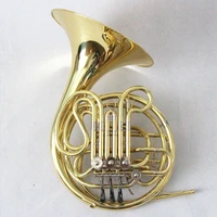 

OEM Professional Level Modify F/ Bb Tone Brass Gold Lacquered 4 Key One Piece Bell Double French Horn