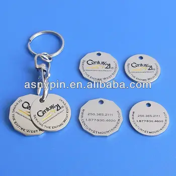 Canadian Metallic Grocery Shopping Cart Token Coin Key Holder Chains ...