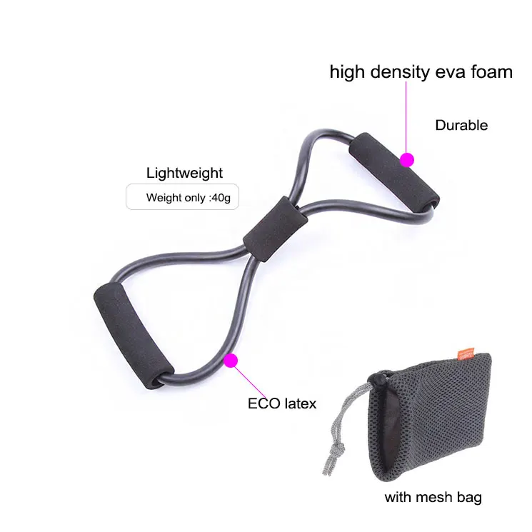 colorfully workout bands resistance bands stretch rope 8 shaped elastic tension rope chest expander for yoga pilates sport fitness