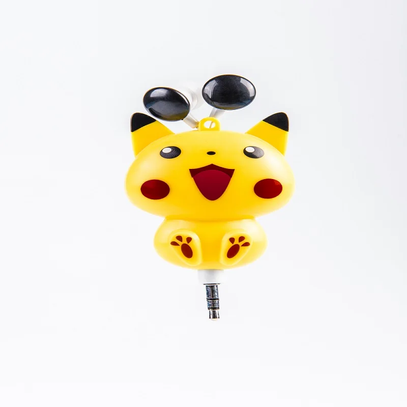 

Cute Promotional gifts KawaiiPikachu Cartoon Retractable MP3/4 Earphone DC3.5MM kids headphones