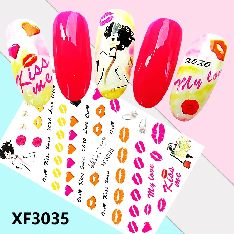 

hot selling designs full cover nail sticker, Picture
