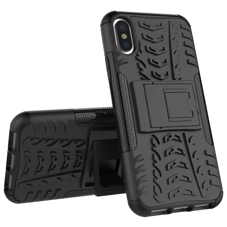 shockproof phone case for iphone x case kickstand phone cover for iphone x dual layer case