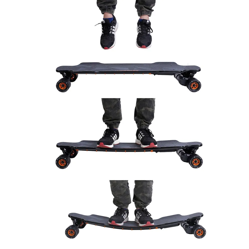 
SK-F I-Wonder electric skateboard flexible deck dual motors 1200W*2 belt driven longboard boosted skateboard 
