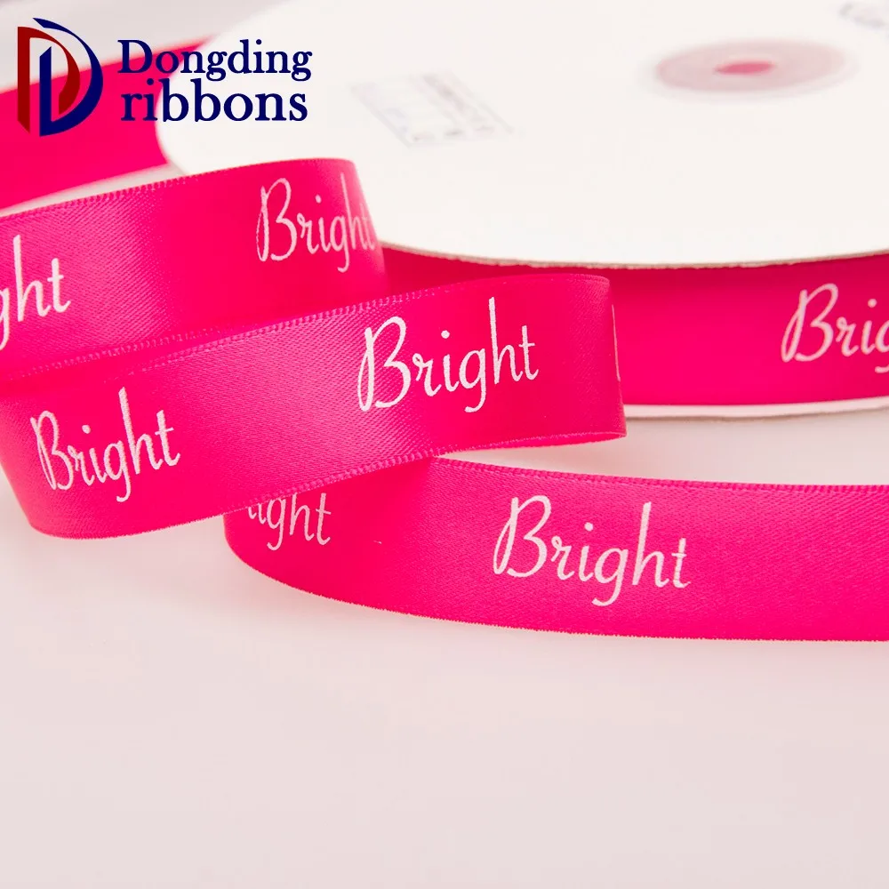 

Wholesale custom logo satin ribbon ,3/4 inch 2cm the boutique printed polyester satin ribbon, 196 colors to choose