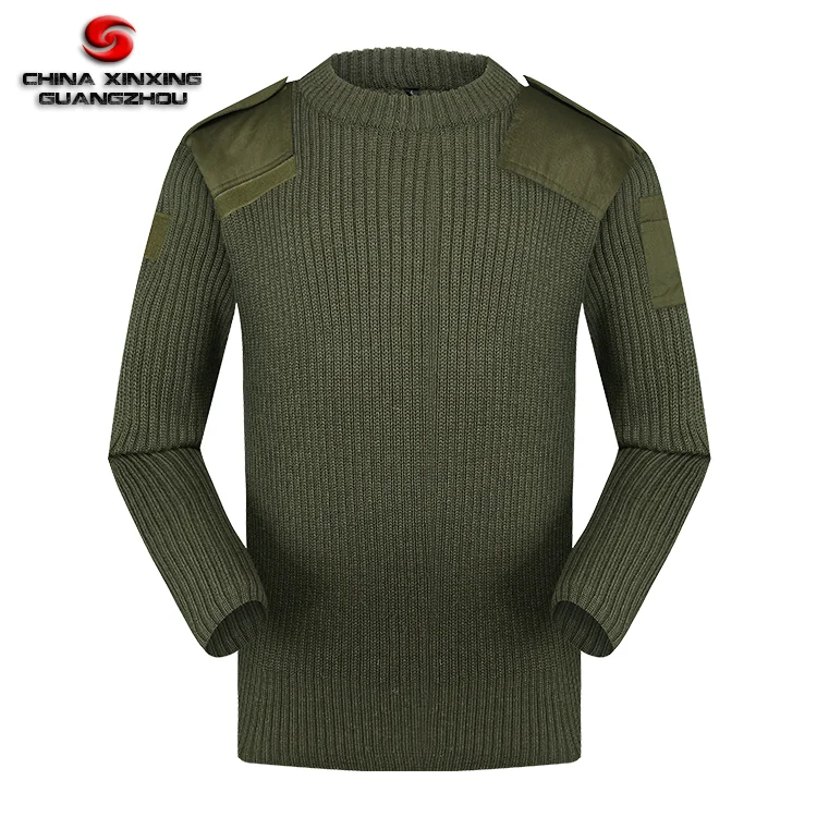 

Military custom knitted wool sweater men Army pullovers, Military green