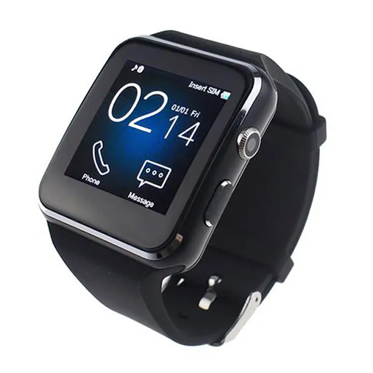 1.54 Curved Touch Screen X6 Wrist Fitness Smartwatch Phone With Pedometer