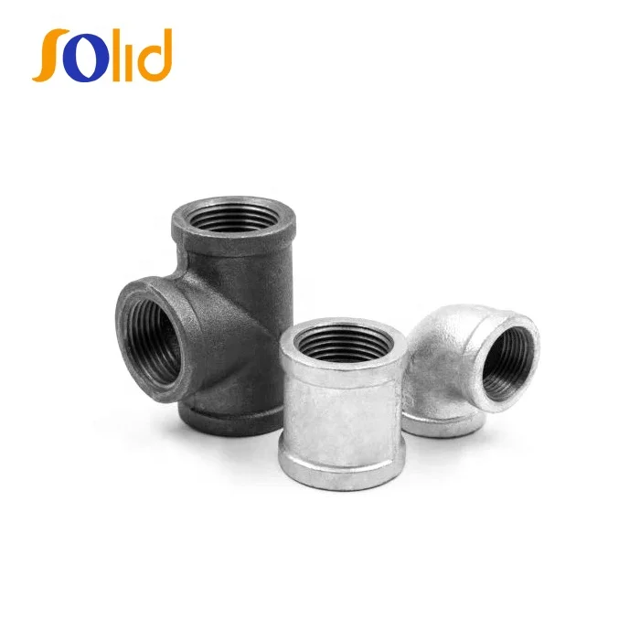 ASTM a-197 130 Galvanized Malleable Pipe Fitting Female Threaded Equal Tees