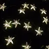 2018 new design hotselling on amazon holiday light solar string star decoration 30led for wedding party home garden