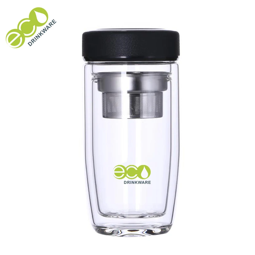 

500ml Promotional high quality custom glass silicone water bottle tea filter, bottle tea infuser, bottle tea strainer, Transparent