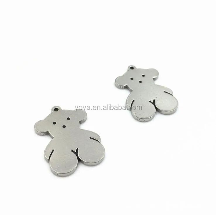 

S949 Stainless Steel Teddy Bear Charm Pendants