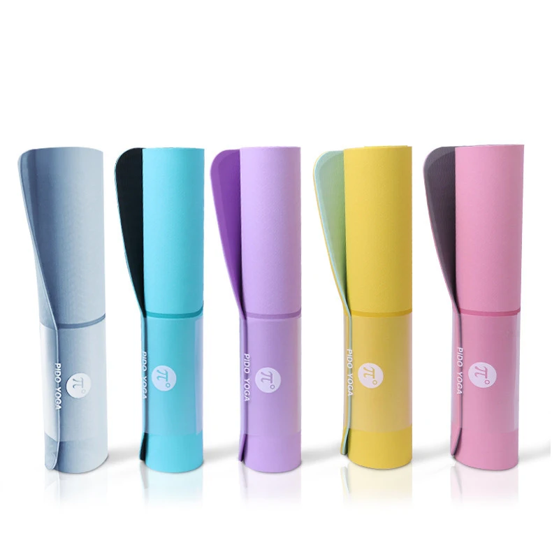 PIDO High Quality Easy Carry Non Slip 6mm Eco-friendly TPE Yoga Mat With Yoga Strap