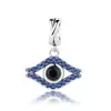 Sterling Silver Blue Stone Evil Eye Pendants Charms