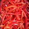 New fresh frozen mixed vegetable and with two kinds of red pepper sliced