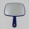 Plastic Single Side Square Shape Mini Make up Mirror With Handle