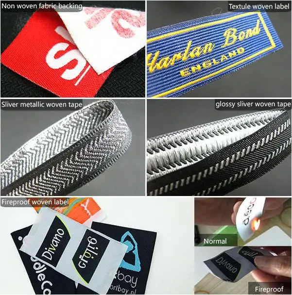 Anak Kustom Pakaian Centerfold Woven Label/jeans Pakaian 