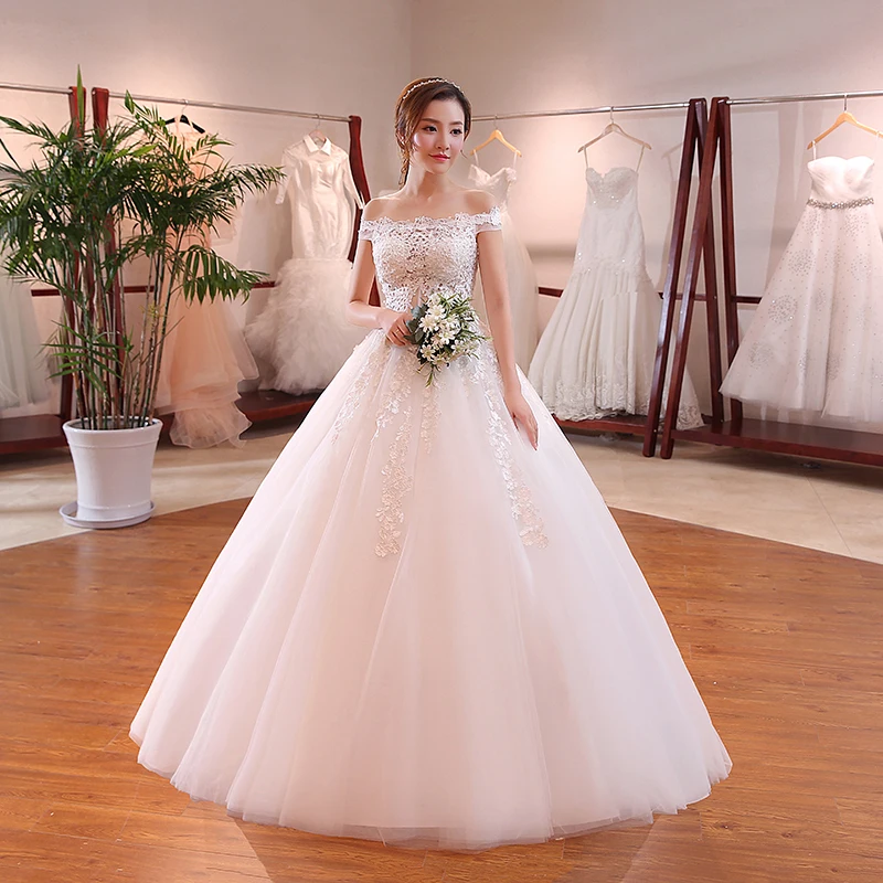 

High quality Backless A-Line Off-Shoulder wedding dress for marring