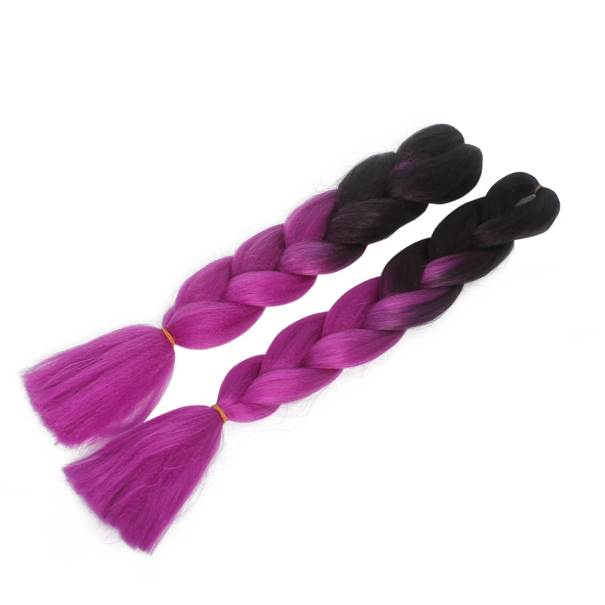 Cheap Wholesale 2 Tone Ombre Jumbo Braids Black Pink White Purple