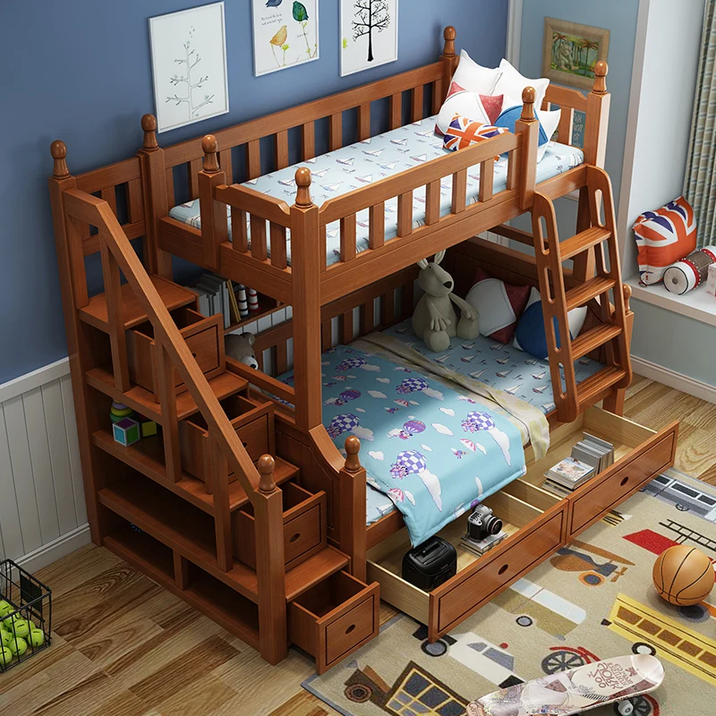 oak kids bed