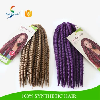 100 Handmade Seditty Rumba Twist Crochet Braid Synthetic Hair New 100 Handmade Seditty Rumba Twist Crochet Braid Synthetic Hair New Brand Fashion Style