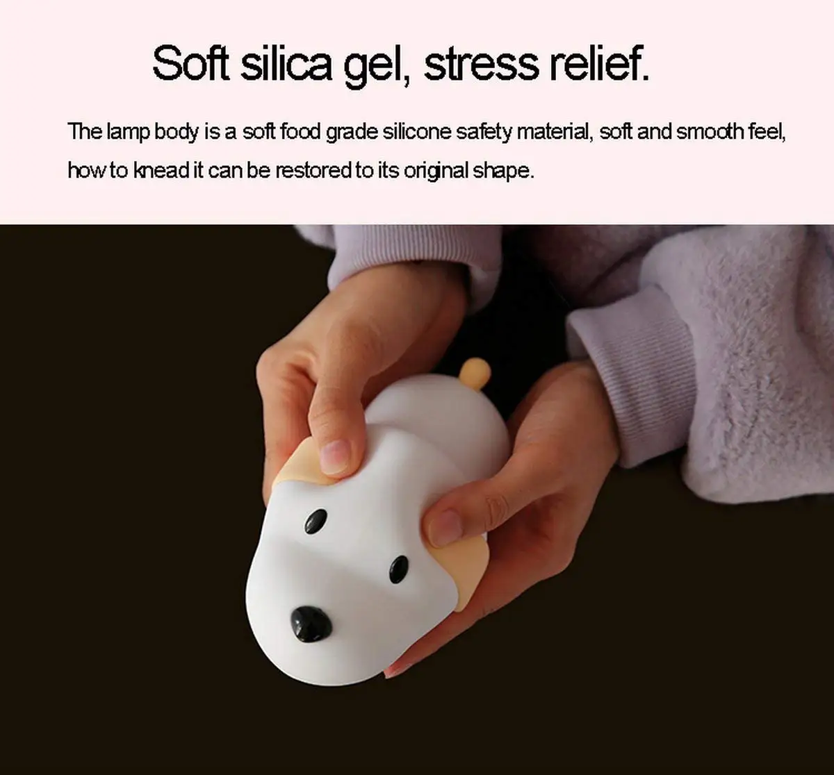 YARRAE 2018 Portable Wireless Cute Puppy Touch Sensor Nightstand Lamp manufacture in shenzhen