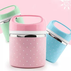 Image of Stackable Stainless Steel Thermal Lunch Box 3-Tier Insulated Bento Box Food Container for Kids Adults Women Men