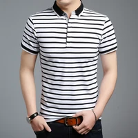 

2019 new arrival summer fashionable free style short sleeve cotton stripe polo shirt