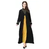 Wool peach Woman Robes Computer Embroidery Long Sleeve Muslim Lady Dresses Abaya