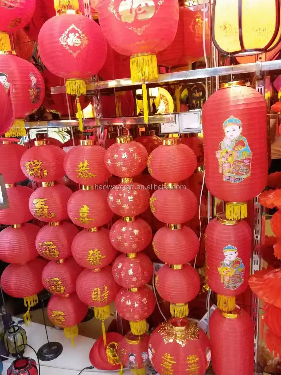 Wholesale Outdoor Hanging Fabric Chinese Red Silk Lanterns - Buy Fabric ...